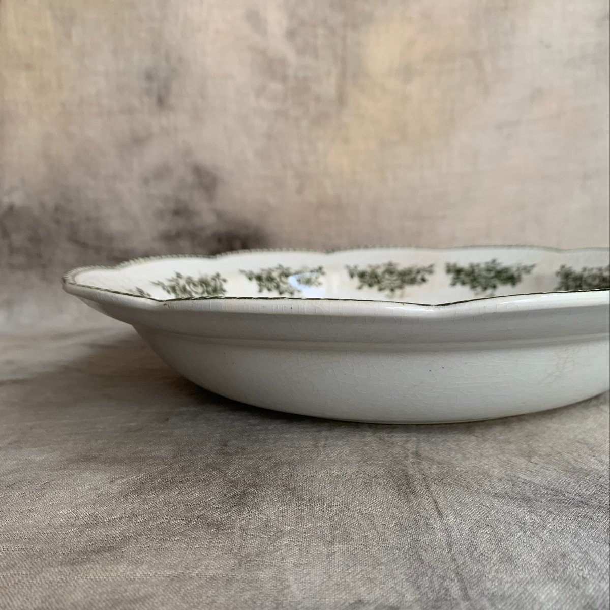 バドンヴィレー窯 緑花絵大深皿 | Antiques そらんじ