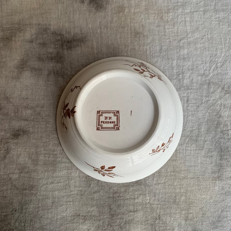 ペクソンヌ窯 茶彩鳥絵ボウル | Antiques そらんじ