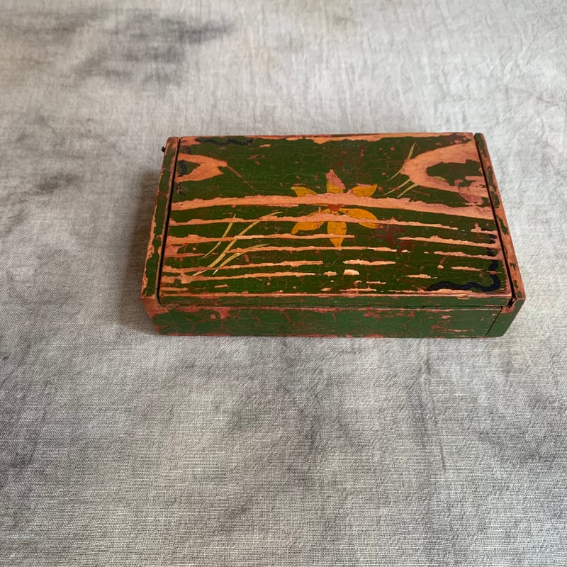 緑彩色木製小箱 | Antiques そらんじ