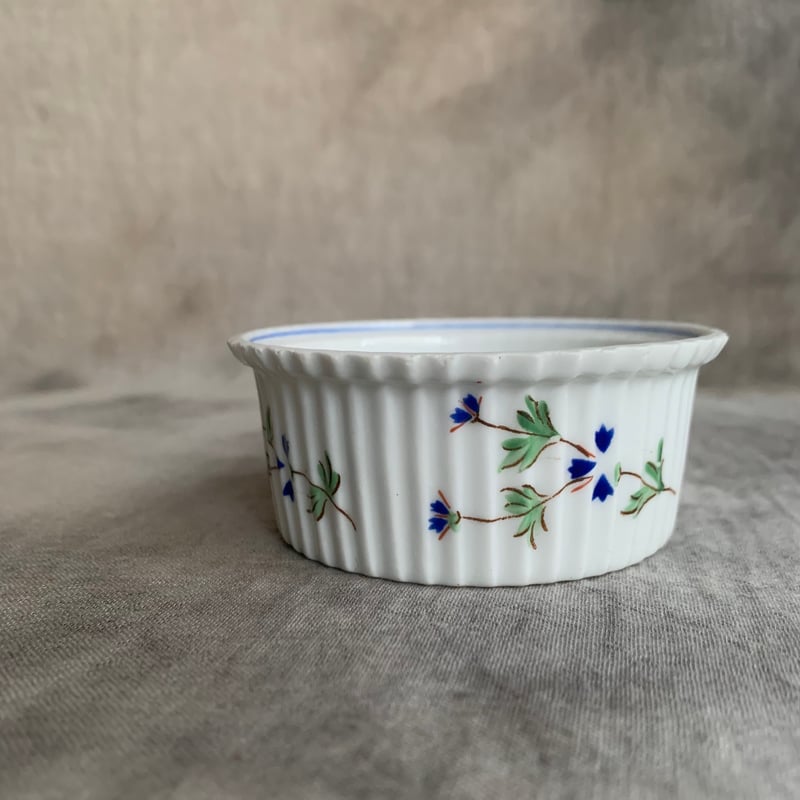 矢車菊絵付けココット（二客組） | Antiques そらんじ