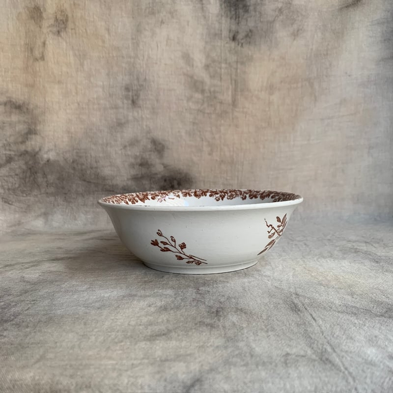 ペクソンヌ窯 茶彩鳥絵ボウル | Antiques そらんじ