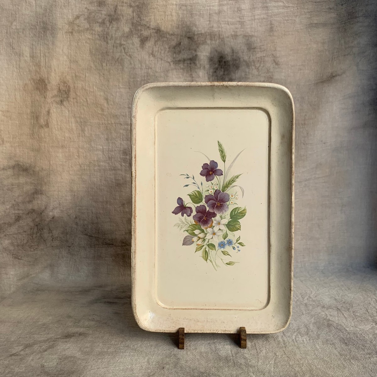 草花絵 木製トレイ | Antiques そらんじ 草花絵 木製トレイ | Antiques そらんじ