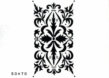 《サンデコステンシル》INDIAN DAMASK Karma 50×70 / HD-4