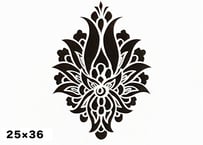 《サンデコステンシル》INDIAN DAMASK Om 25×36 / HD-1
