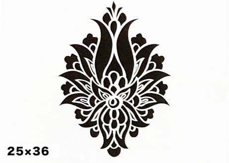 《サンデコステンシル》INDIAN DAMASK Om 25×36 / HD-1