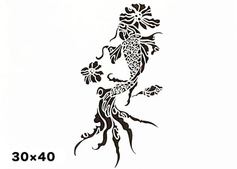 《サンデコステンシル》ZEN GARDEN Shihosu 30×40 / ZB-2