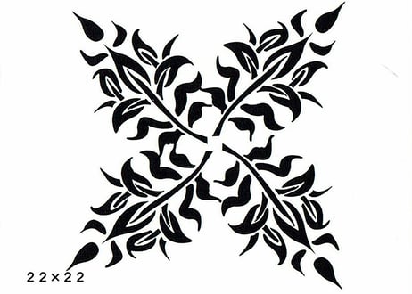 《サンデコステンシル》INDIAN DAMASK Oriental 22×22 / HD-5