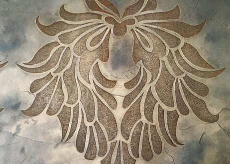 《サンデコステンシル》INDIAN DAMASK Damasko 60×60 / HD-6