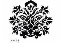 《サンデコステンシル》INDIAN DAMASK Shiva  33×33 / HD-3