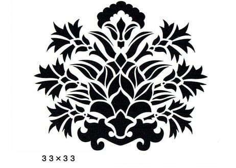《サンデコステンシル》INDIAN DAMASK Shiva  33×33 / HD-3