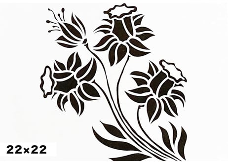 《サンデコステンシル》NATURE MOTIFS Narsist 22×22 / DM-3