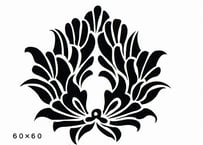 《サンデコステンシル》INDIAN DAMASK Damasko 60×60 / HD-6