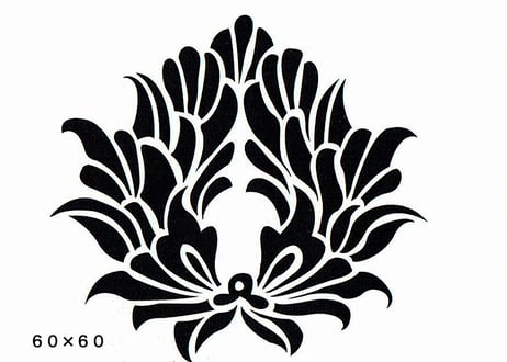 《サンデコステンシル》INDIAN DAMASK Damasko 60×60 / HD-6