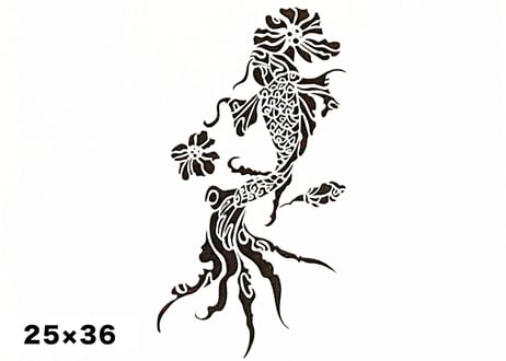 《サンデコステンシル》ZEN GARDEN Shihosu 25×36 / ZB-2