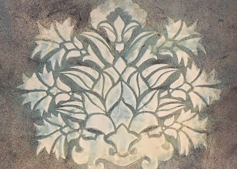 《サンデコステンシル》INDIAN DAMASK Shiva  60×60 / HD-3