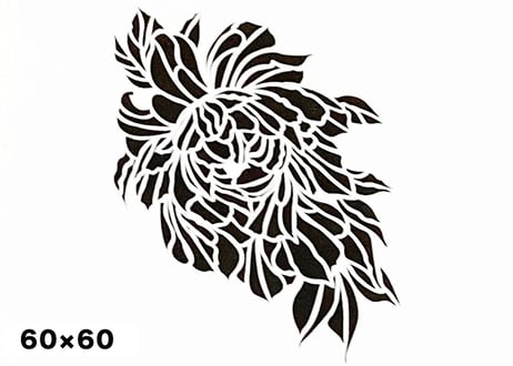 《サンデコステンシル》INDIAN DAMASK Ayur-Veda 60×60 / HD-2