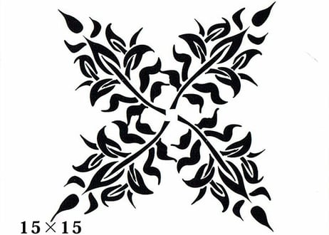 《サンデコステンシル》INDIAN DAMASK Oriental 15×15 / HD-5