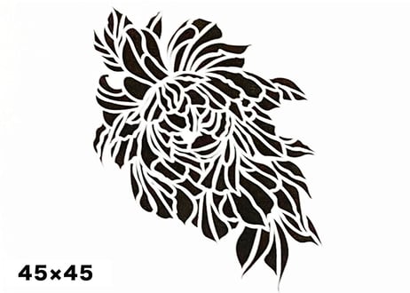《サンデコステンシル》INDIAN DAMASK Ayur-Veda 45×45 / HD-2