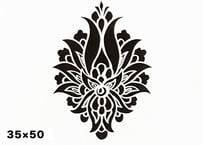 《サンデコステンシル》INDIAN DAMASK Om 35×50 / HD-1