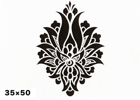 《サンデコステンシル》INDIAN DAMASK Om 35×50 / HD-1