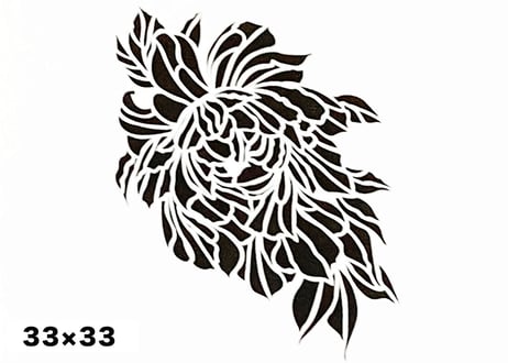 《サンデコステンシル》INDIAN DAMASK Ayur-Veda 33×33 / HD-2