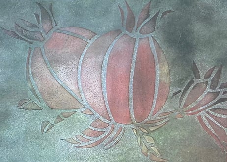 《サンデコステンシル》NATURE MOTIFS Pomegranate  15×20 / DM-2