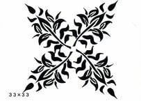 《サンデコステンシル》INDIAN DAMASK Oriental 33×33 / HD-5