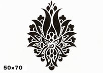 《サンデコステンシル》INDIAN DAMASK Om 50×70 / HD-1