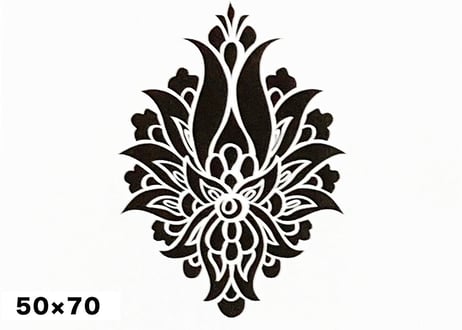 《サンデコステンシル》INDIAN DAMASK Om 50×70 / HD-1