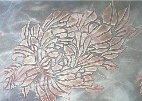 《サンデコステンシル》INDIAN DAMASK Ayur-Veda 45×45 / HD-2