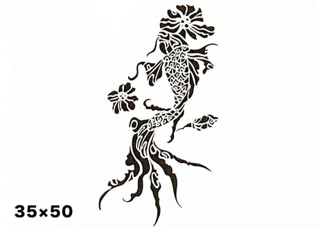 《サンデコステンシル》ZEN GARDEN Shihosu 35×50 / ZB-2