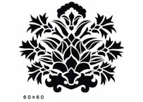 《サンデコステンシル》INDIAN DAMASK Shiva  60×60 / HD-3