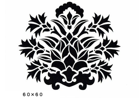 《サンデコステンシル》INDIAN DAMASK Shiva  60×60 / HD-3