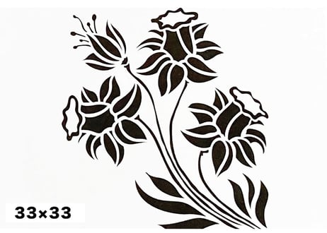 《サンデコステンシル》NATURE MOTIFS Narsist 33×33 / DM-3