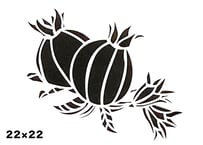 《サンデコステンシル》NATURE MOTIFS Pomegranate  22×22 / DM-2