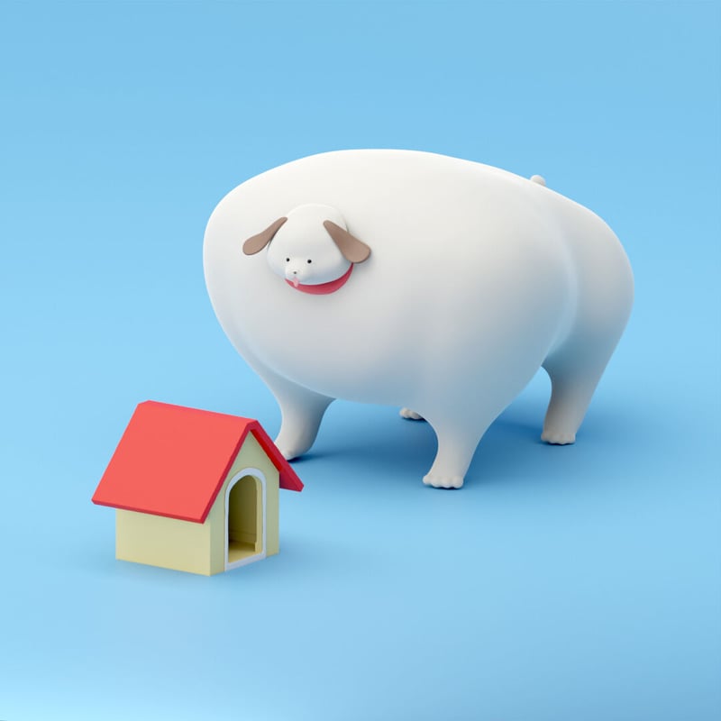 予約受付終了】肩幅犬 - KATAHABAKEN FIGURE -【1BOX／4個入