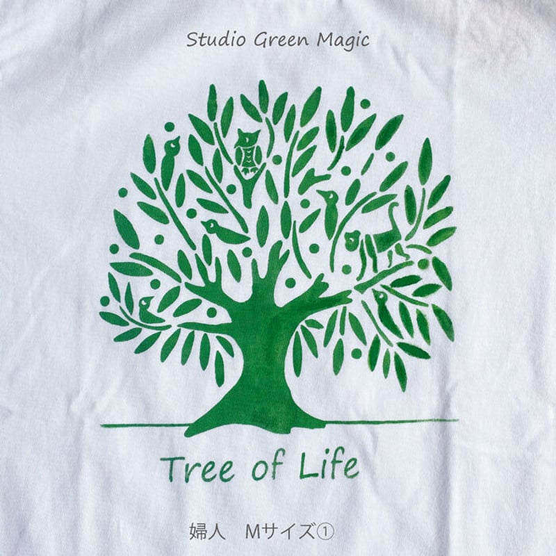シルクスクリーンTシャツ tree of life | Power of Plants's S