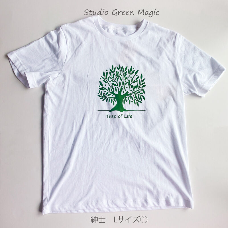 シルクスクリーンTシャツ tree of life | Power of Plants's S