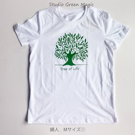 シルクスクリーンTシャツ　tree of life