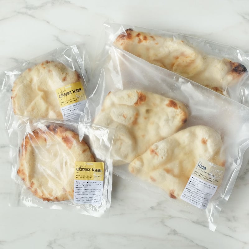 冷凍ナン（80g×2枚入り）2袋＆チーズナン（1枚入り）2袋 | 冷凍カレー
