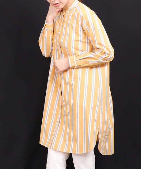 21SS【Something Green】ストライプロングシャツ SG2142012