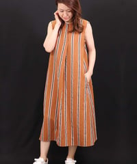 21SS【Something Green】リネンストライプワンピース SG2142026