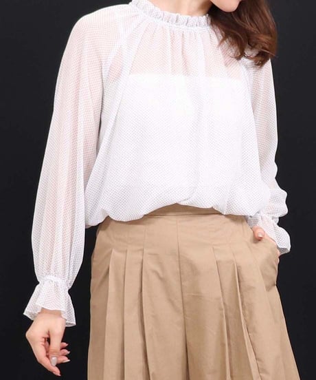 21SS【Something Green】ドットブラウス SG2132004