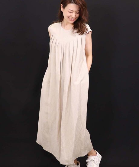 21SS【Something Green】リネンロングワンピース SG2142024