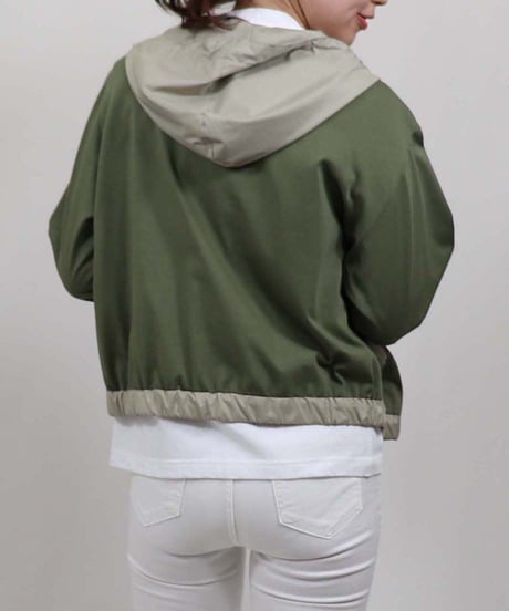 【Cordial Clothing】2マテリアルジップアップ パーカー CC2131105