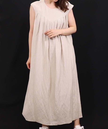 21SS【Something Green】リネンロングワンピース SG2142024