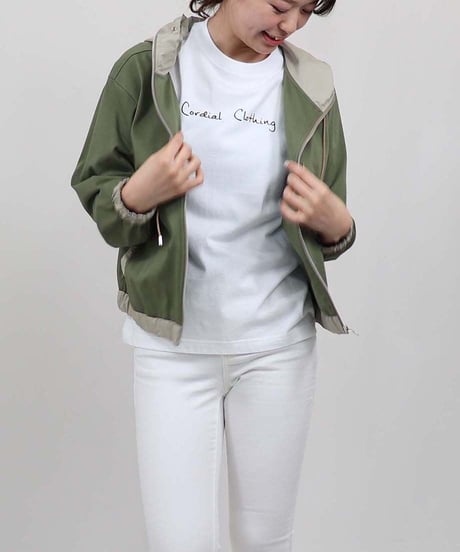 【Cordial Clothing】2マテリアルジップアップ パーカー CC2131105