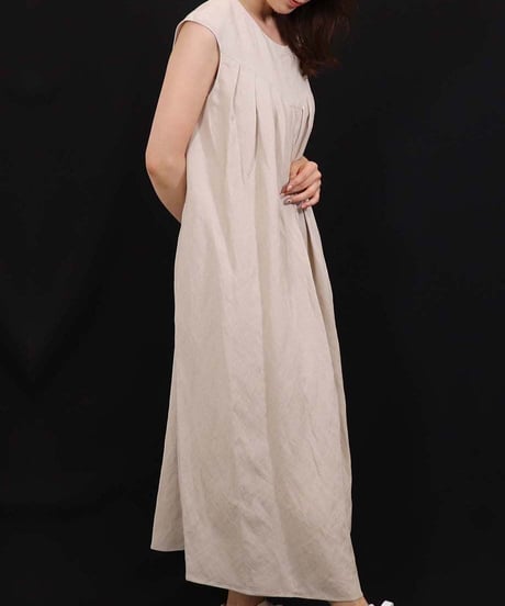 21SS【Something Green】リネンロングワンピース SG2142024