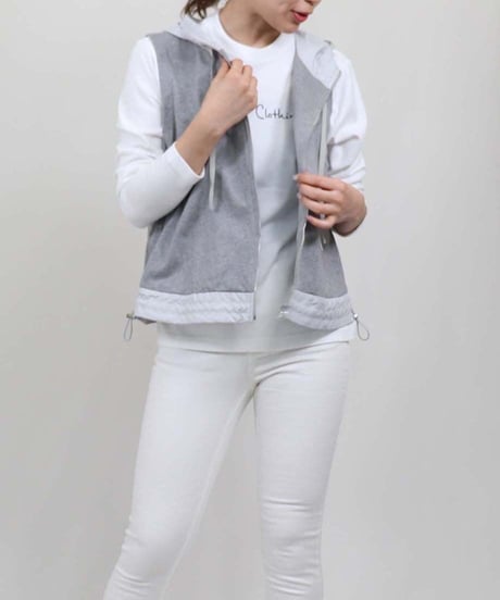 【Cordial Clothing】2マテリアルパーカーベスト CC2131106