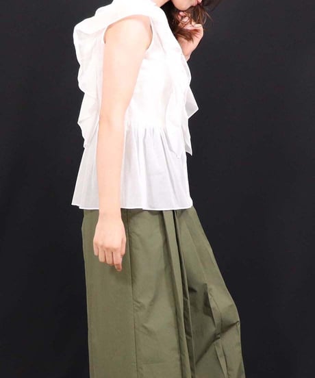 21SS【Something Green】フリルブラウス SG2142015